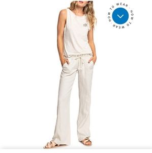 Roxy Oceanside Linen-Blend Wide Leg Pants